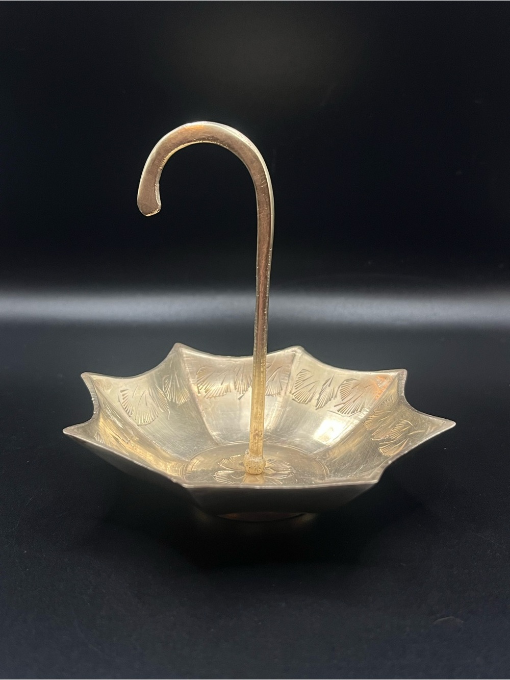 Brass Umbrella Candy / Dish Jewellery Holder